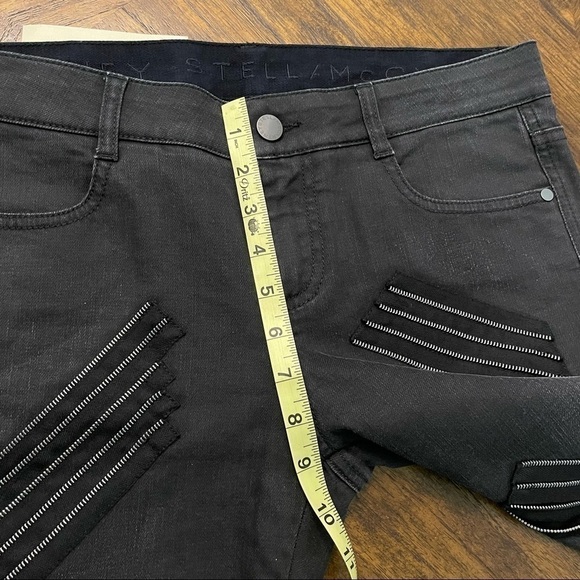 Stella McCartney Embellished Moto Skinny Jeans Black Designer Denim Size 30 NWT - Picture 14 of 14